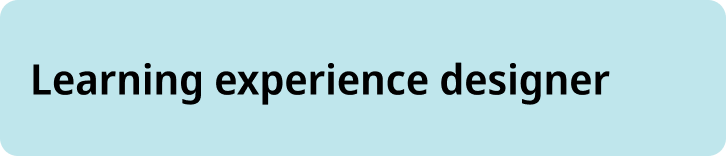 Learning experience designer